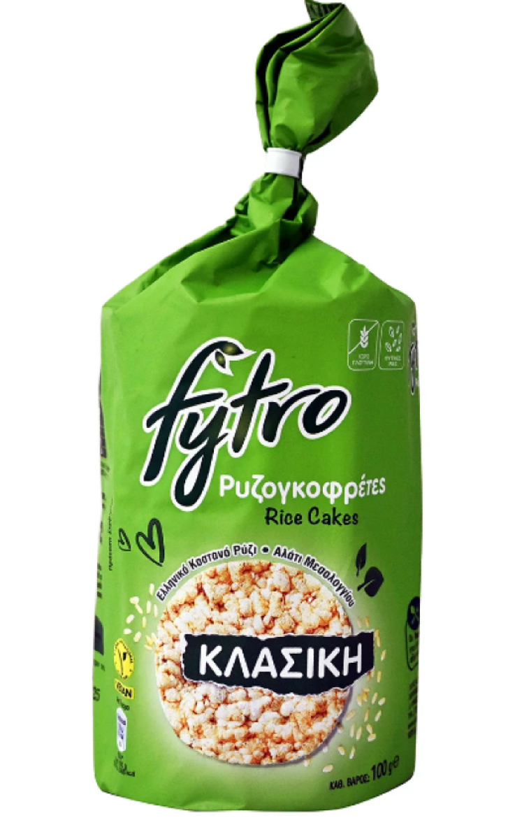 ΓΙΩΤΗΣ -Fytro Ρυζογκοφρέτες με ελληνικό καστανό ρύζι και αλάτι Μεσολογγίου, χωρίς γλουτένη 100g
